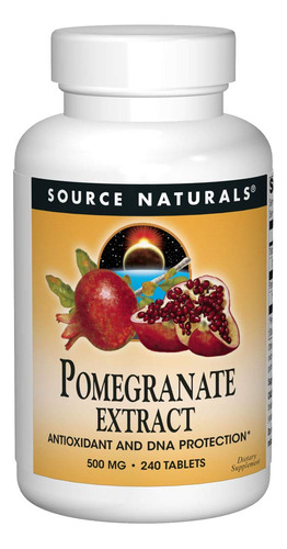 Suplemento: Source Naturals, Extrato De Romã, 500 Mg, 240 Co