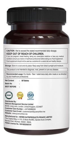 Suplemento De Cálcio Pure Nutrition Ultra Calcium Citrate 10 - Imagem 8