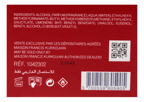 Perfume Maison Francis Kurkdjian Baccarat Rouge 540 70ml - Imagem 7