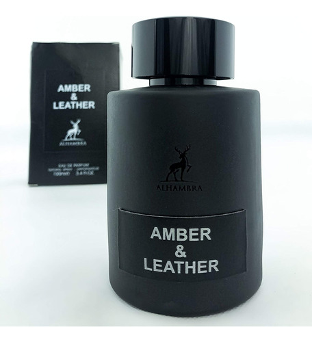 Perfume Alhambra Amber & Leather Eau De Parfum 100ml Para Ho - Imagem 3