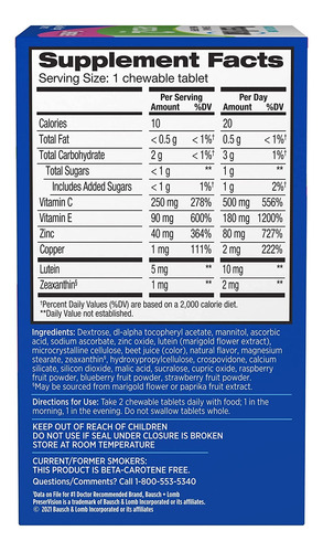 Suplemento Ocular De Vitaminas E Minerais Preservision A - Imagem 3