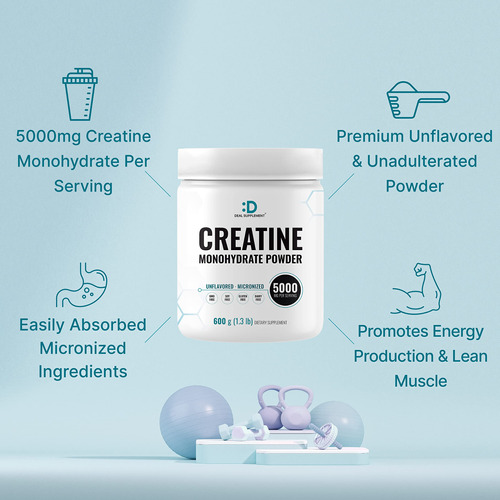 Suplemento Deal De Creatina Monohidratada Em Pó 600 G (1,32 - Imagem 4
