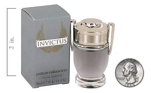 Perfume Paco Rabanne Invictus Eau De Toilette 5ml Para Homen - Imagem 2