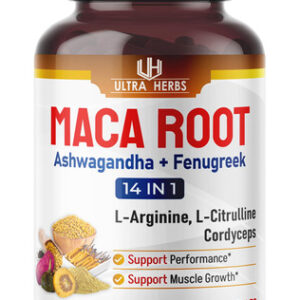 Suplemento De Raiz De Maca Orgânica Ultra Herbs Preta, Verme
