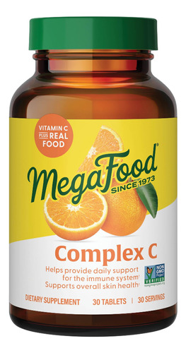 Suplemento Megafood Complex C 30 Comprimidos Veganos Sem Glú