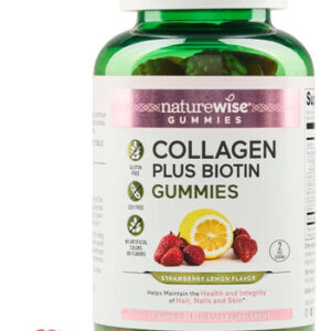 Gomas De Colágeno Naturewise Sabor Morango E Limão 60 Quilat