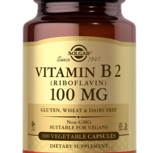 Suplemento Solgar Vitamina B2 (riboflavina) 100mg 100 Cápsul
