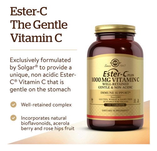 Complexo De Ascorbato Solgar Ester-c Plus De 1000 Mg De Vita - Imagem 3