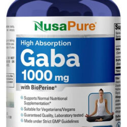 Suplemento Nusapure Gaba 1000mg 240 Comprimidos Com Bioperin