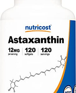 Suplemento Nutricost Astaxantina 12 Mg 120 Cápsulas Gelatino