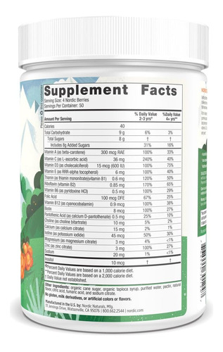 Suplemento Nordic Naturals Nordic Berries Citrus 200g - Imagem 4