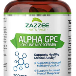 Suplemento Zazzee Alpha Gpc Colina 600 Mg 75 Cápsulas Vegana