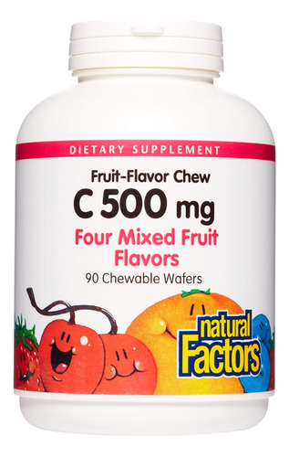 Suplemento Natural Factors Vitamina C 500 Mg Para Crianças M