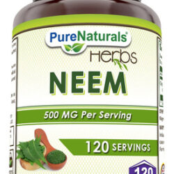 Suplemento Pure Naturals Neem 500mg 120 Cápsulas Vegetais