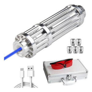 Lanterna Portátil De Alta Potência Com Luz Azul Para Exterio