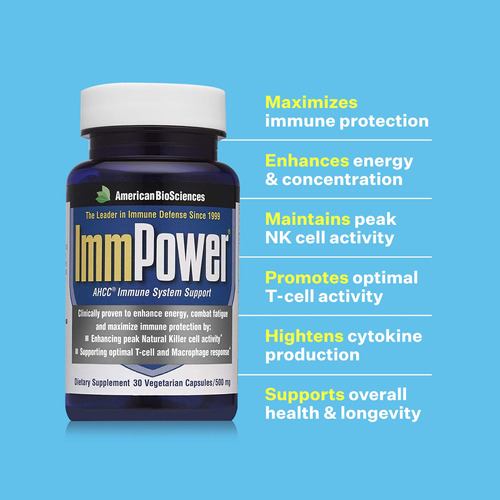 Suplemento American Biosciences Immpower Ahcc 500 Mg 30 Cáps - Imagem 4