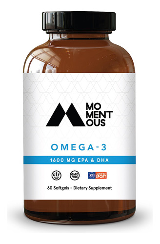 Suplemento Momentous Omega-3 De 1500 Mg De Óleo De Peixe Diá