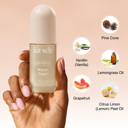 Perfume De Cabelo Kitsch Warm Sugar Clean Desodorizante 50ml Para Mulheres - Imagem 5