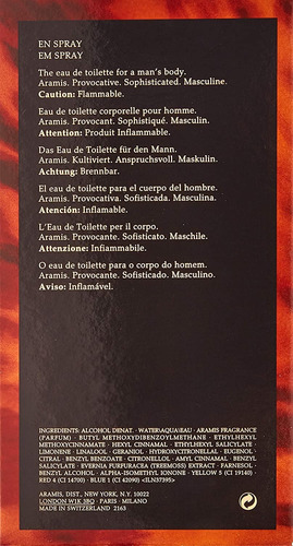 Perfume Aramis Para Homens Edt 100ml Spray - Imagem 3