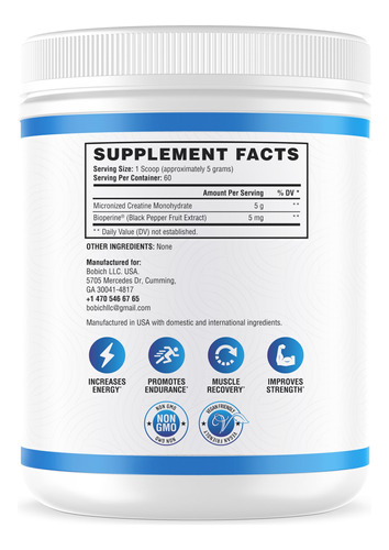 Suplemento Nutrascience Creatina Monohidratada Em Pó 300g - Imagem 2