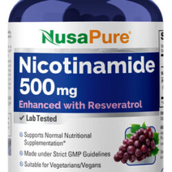 Suplemento Nusapure Nicotinamida Com Resveratrol 500 Mg 180