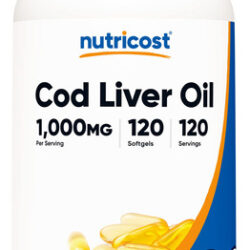 Óleo De Fígado De Bacalhau Nutricost 1000 Mg, 120 Cápsulas G