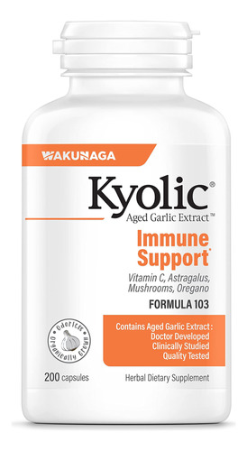 Suplemento Kyolic Aged Alho Extract Formula 103 200 Cápsulas