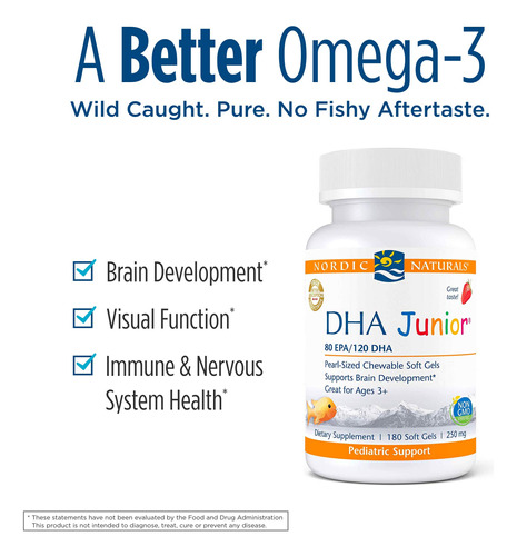 Suplemento Nordic Naturals Pro Dha Junior 180 Cápsulas - Imagem 3