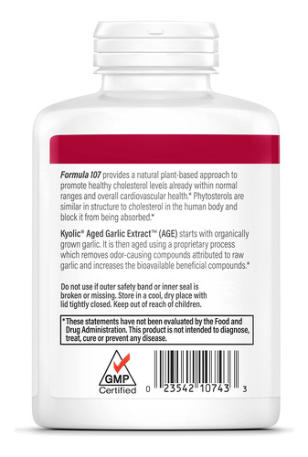 Suplemento Kyolic Aged Alho Extract Formula 107 240 Cápsulas - Imagem 2