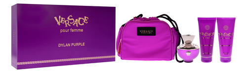 Perfume Versace Pour Femme Dylan Purple, Conjunto De Presente De 4 Peças - Imagem 4