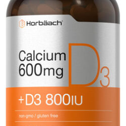Suplemento De Cálcio Horbäach 600mg Com Vitamina D3 500 Cáps