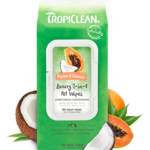 Toalhetes Para Cães Tropiclean Papaya & Coconut Deep Cleanin