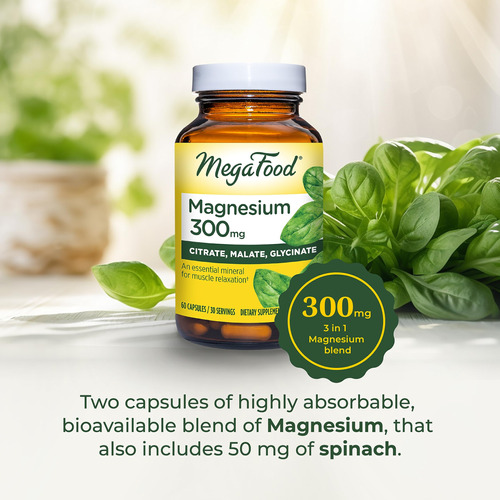 Suplemento Megafood Magnesium 300 60 Cápsulas (30 Porções) - Imagem 5