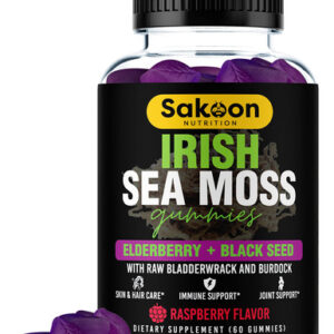 Suplemento Sakoon Nutrition Irish Sea Moss Gummies Com Sabug