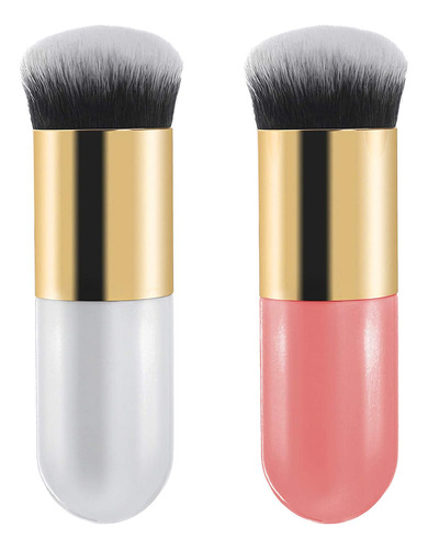 Pincel De Base Aft90 Chubby Makeup Brush X2 (dourado E Rosa)