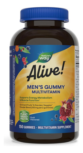 Multivitamínico Nature's Way Alive! Goma Diária Masculina 15