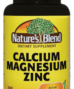 Cálcio, Magnésio E Zinco 100 Comprimidos Da Nature's Blend