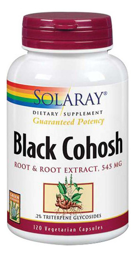 Extrato De Raiz De Cohosh Preto 120 Cápsulas Da Solaray