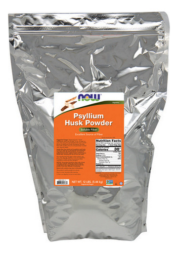 Casca De Psyllium Em Pó De 12 Libras Da Now Foods