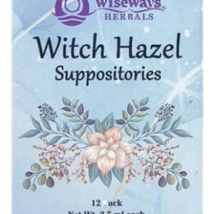 Supositórios De Hamamélis, 12 Unidades, Da Wise Ways Herbals