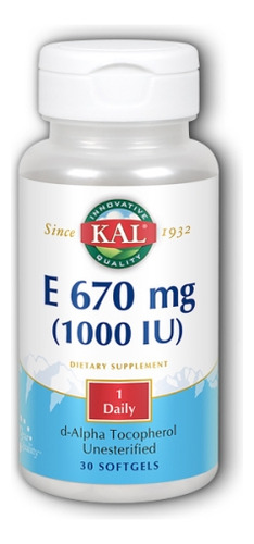 E 1000 1.000 Ui 30 Cápsulas Gelatinosas Da Kal