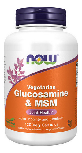 Glucosamina E Msm 120 Cápsulas Vegetais Da Now Foods