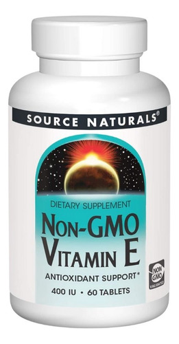Vitamin E Non-gmo 400 Iu 60 Tabs By Source Naturals