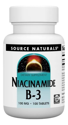 Niacinamide B-3 100 Mg 100 Tabs By Source Naturals