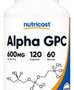 Cápsulas Alpha Gpc 600 Mg 120 Unidades Da Nutricost