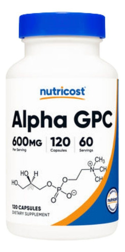 Cápsulas Alpha Gpc 600 Mg 120 Unidades Da Nutricost