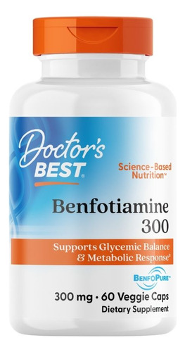 Benfotiamina 300 Mg 60 Cápsulas Vegetais Da Doctors Best