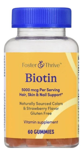 Biotin Gummies 5000 Mcg 60 Count By Foster And Thrive