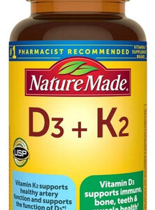 Vitamina D3 + K2 30 Cápsulas Gelatinosas Produzidas Pela Nat