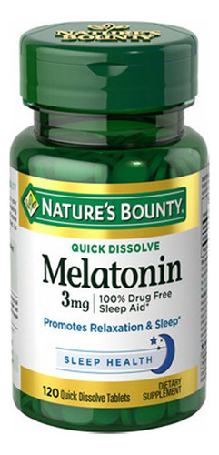 Quick Dissolve Melatonin 3 Mg 120 Tabs By Nature's Bounty